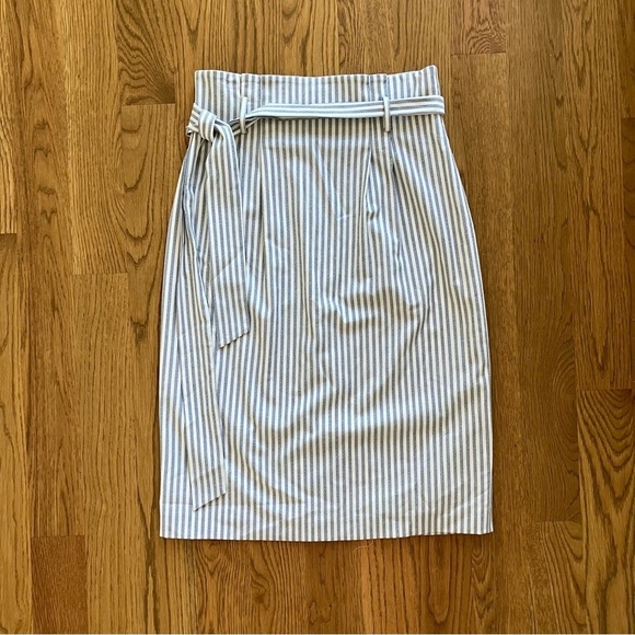 ANTONIO MELANI Dresses & Skirts - Antonio Melani High Waist Pencil Midi Blue & White Stripe Skirt (6)